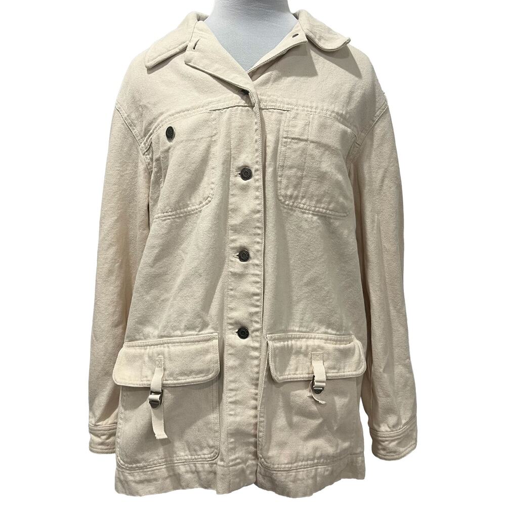 Lauren Ralph Lauren Off White Vintage Utility Barn Coat Chore Outerwear Jacket L